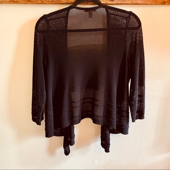 Dana Buchman—Woven Viscose Blend Open Cardigan - Picture 2 of 4